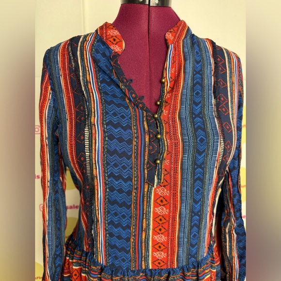 Bohemian Striped Dress - Picture 2 of 9